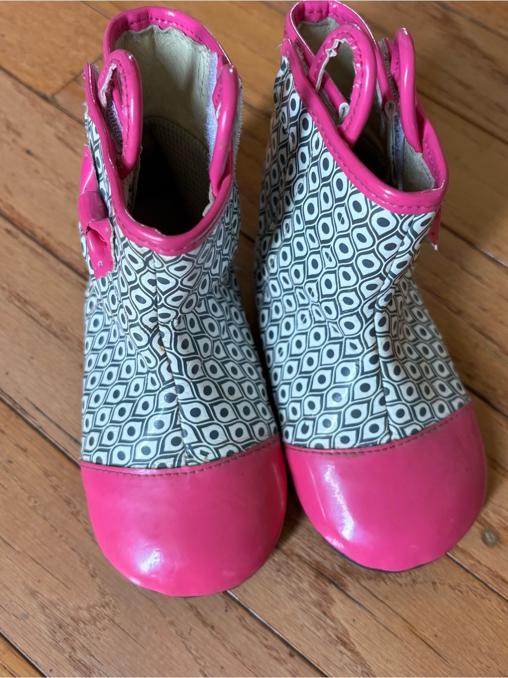 Robeez Pink Patterned baby rain Boots